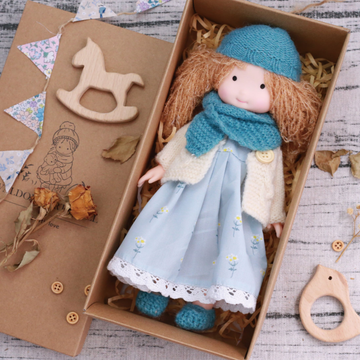 Mini Waldorf Dolls - 6 Miniature Toys - Travel-Friendly Playset