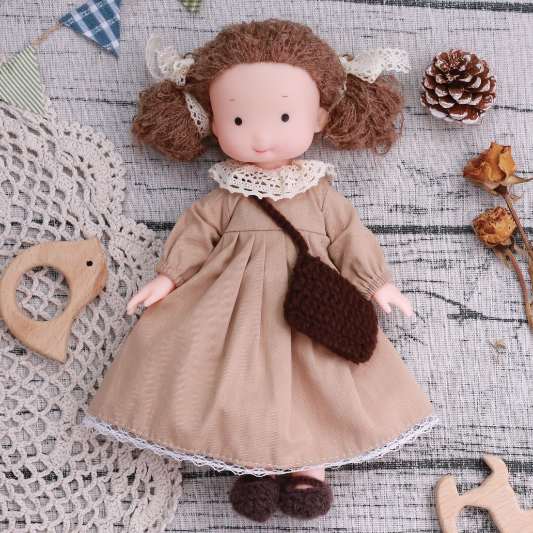 Waldorf Doll with Auditory Elements - Gentle Music Box Feature